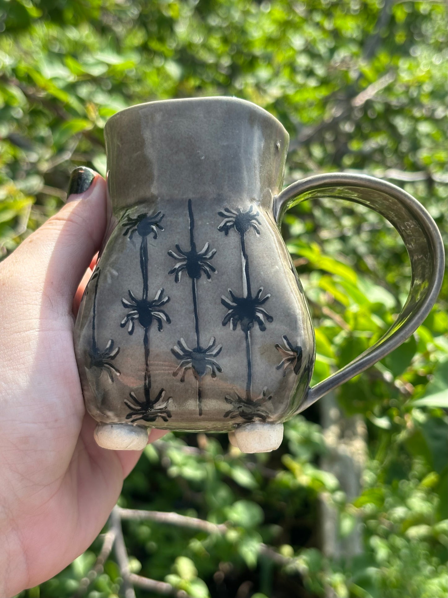 Cottagecore Bell Spider Thread Mug