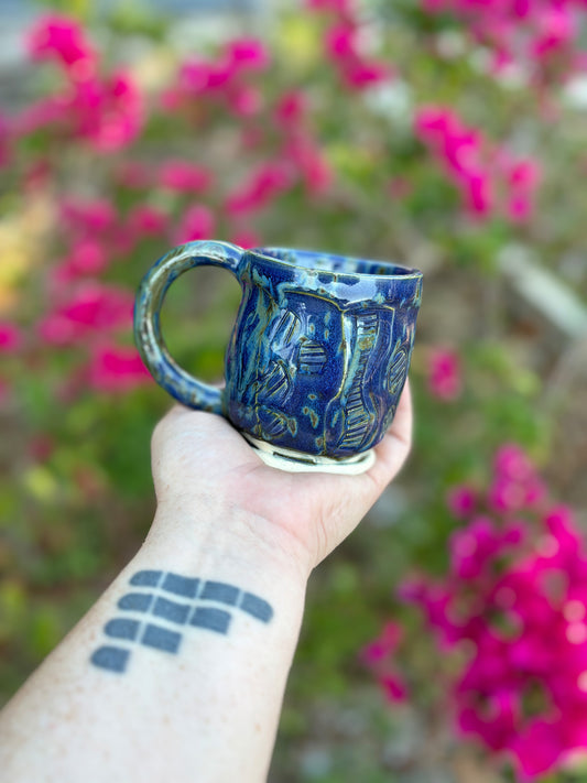 Rainwater Mug with Faceted Design