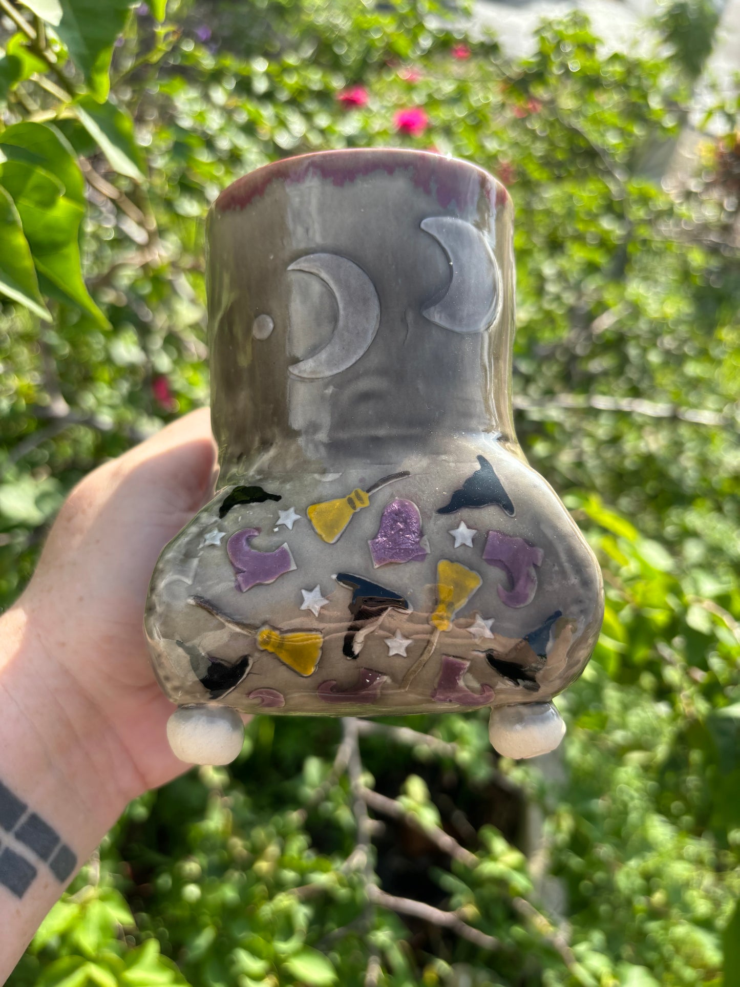 Witchy Vase with Moon Cycles