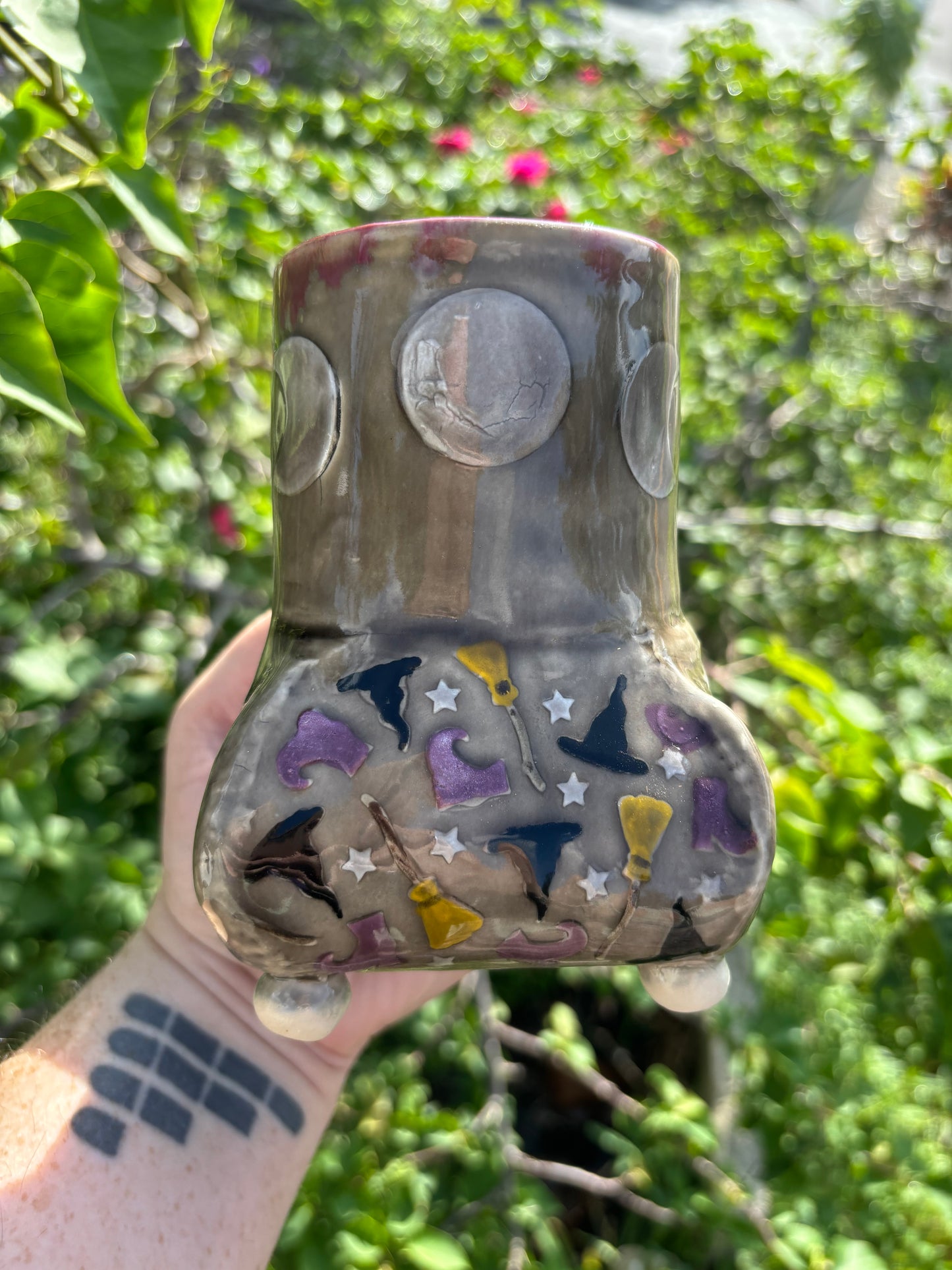 Witchy Vase with Moon Cycles