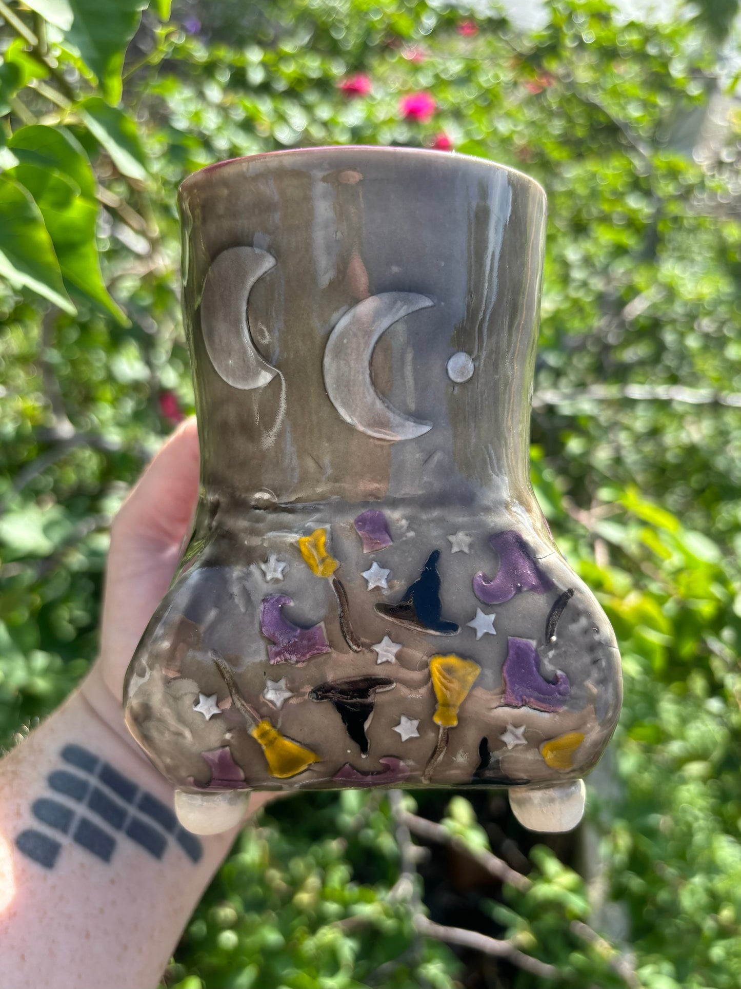 Witchy Vase with Moon Cycles