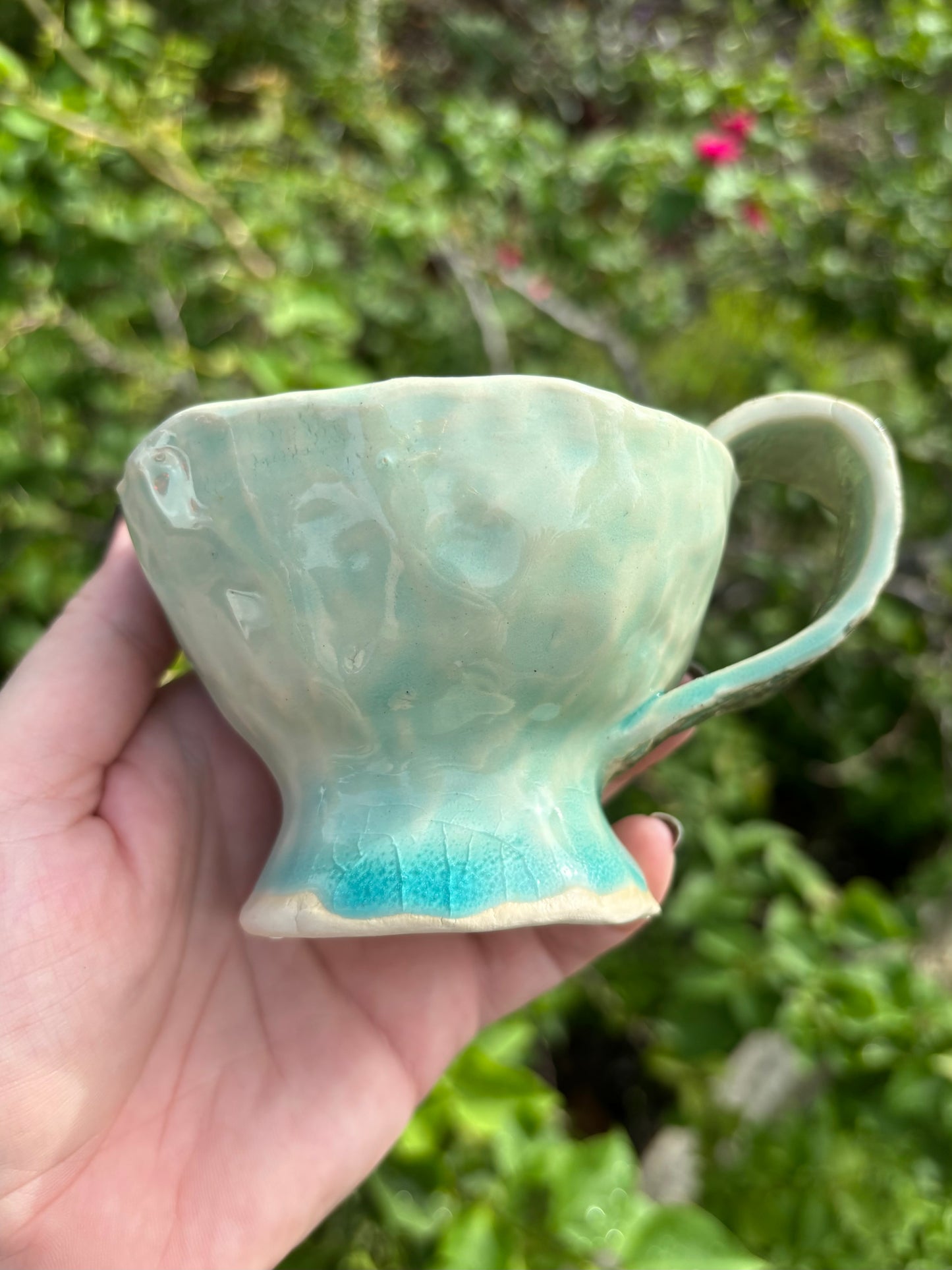 Floral Painted Pinch Pot Teacup