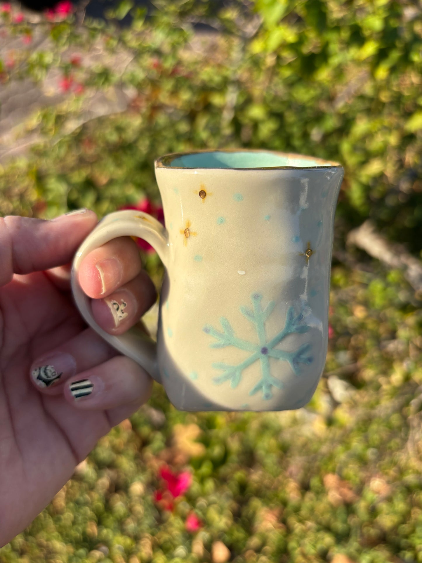 Snowflake Gilded Demitasse Mug