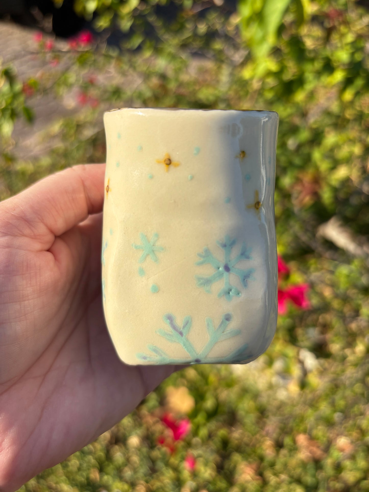 Snowflake Gilded Demitasse Mug