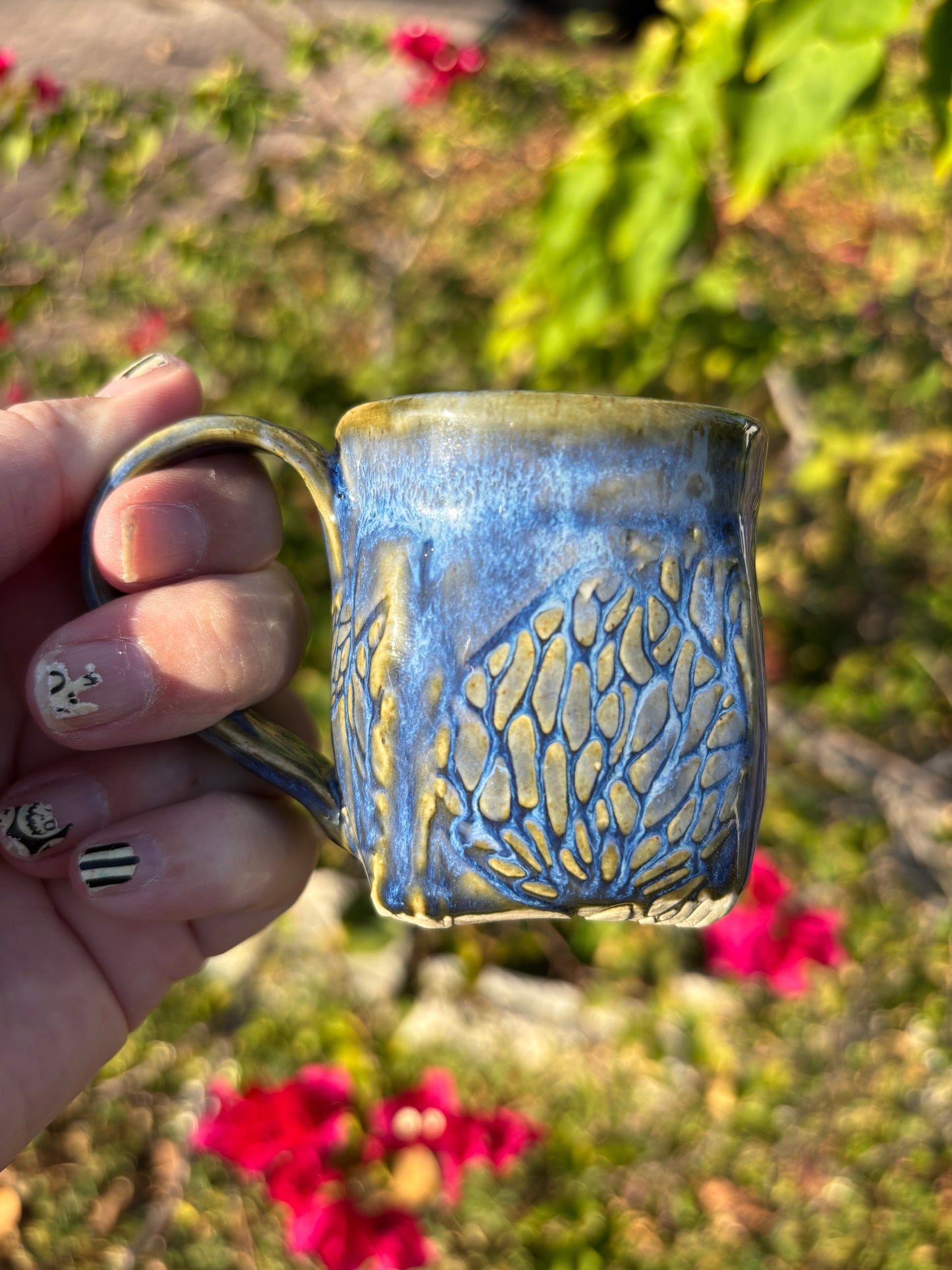 Winter Blue Demitasse Mug with Textured Bottom