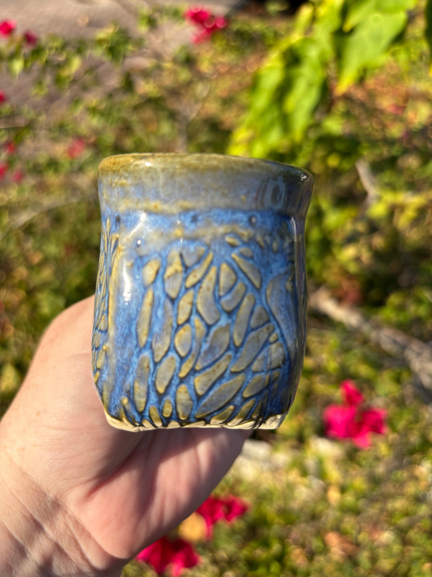 Winter Blue Demitasse Mug with Textured Bottom