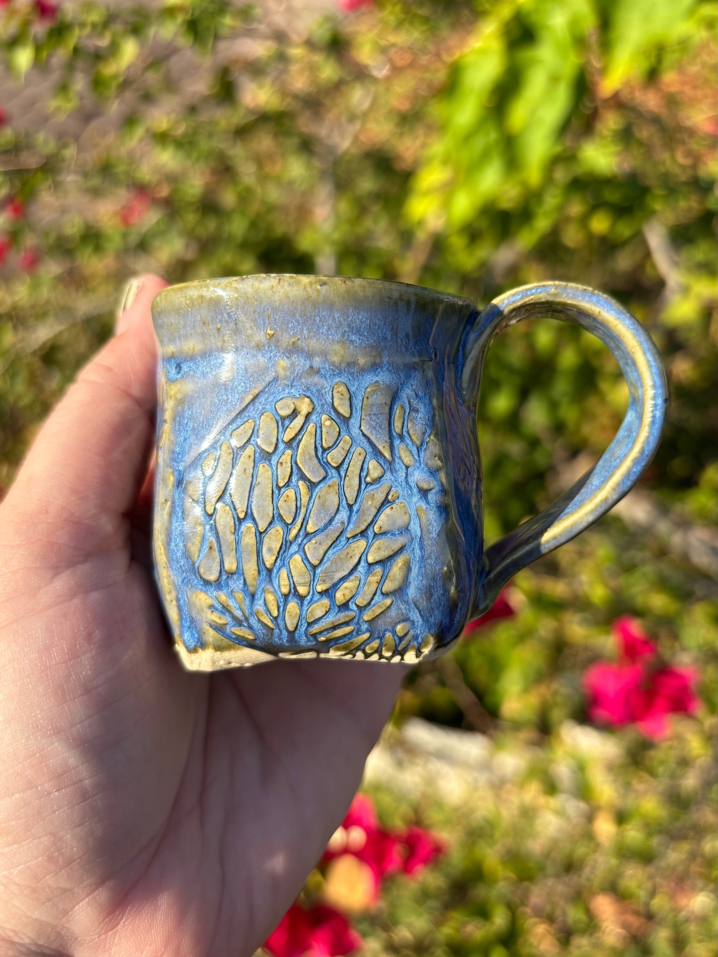 Winter Blue Demitasse Mug with Textured Bottom